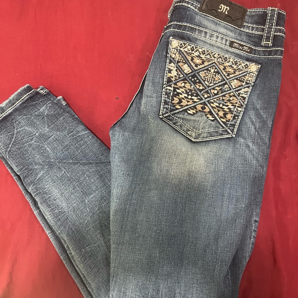 Miss Me Blue Boot Cut Jeans with Fading